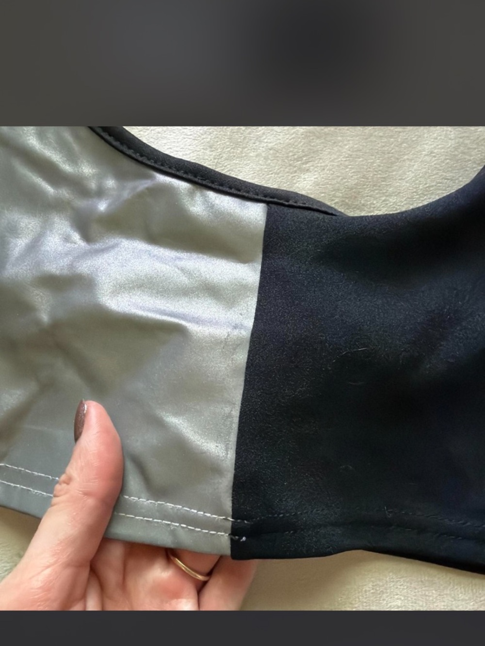 Reflective Black/Silver Colorblock Rave Matching Set - Picture 3 of 4